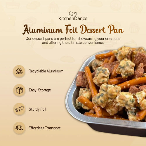 4" Square Colored Aluminum Foil Dessert Pan #A6NL KitchenDance