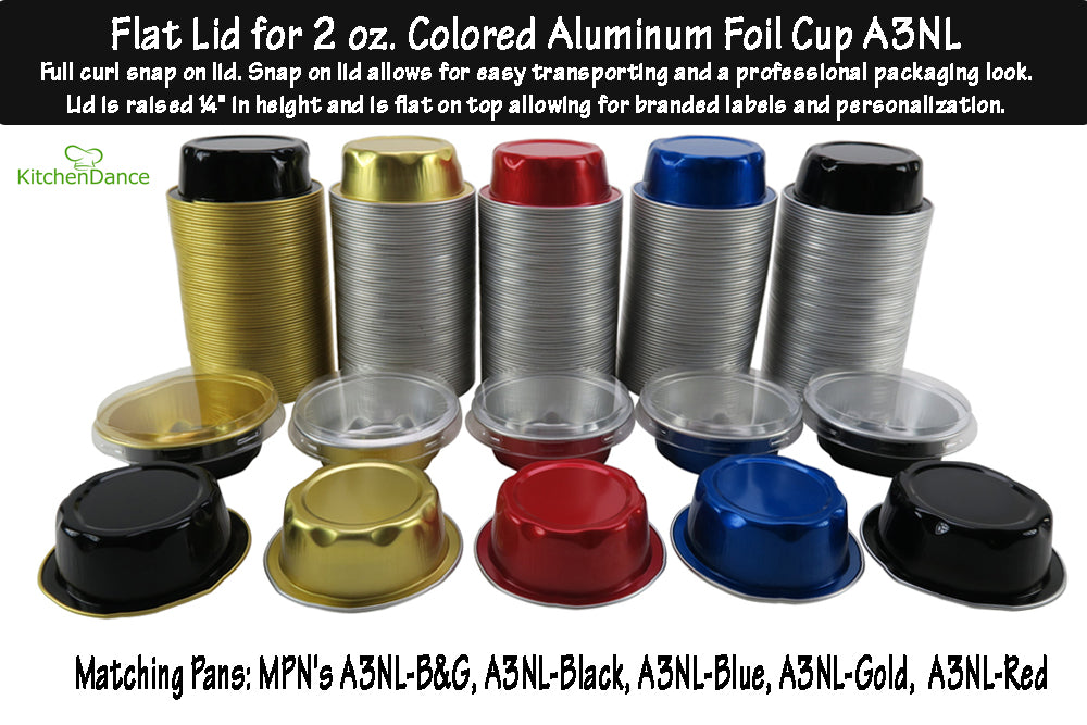 Plastic lid for 2 oz. Disposable Colored Foil Cup with Plastic Lid  #PL-A3