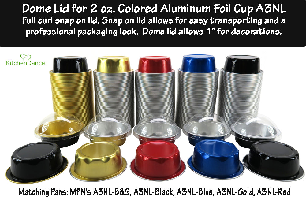 Plastic lid for 2 oz. Disposable Colored Foil Cup with Plastic Lid  #PL-A3