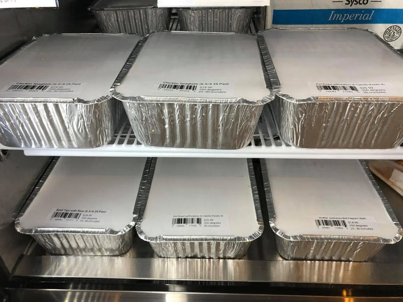 1½ lb. Shallow Carryout Foil Pan with Board Lid  #230L Durable Packaging