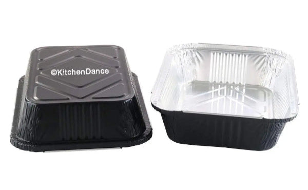 Colored Disposable Aluminum 3.75 Pound Carryout pan w/ Board Lid #3227L KitchenDance