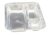 Extra Large Disposable 3 Compartment Tray with Board Lid   #2345L HFA Inc. -- Handi-foil of America