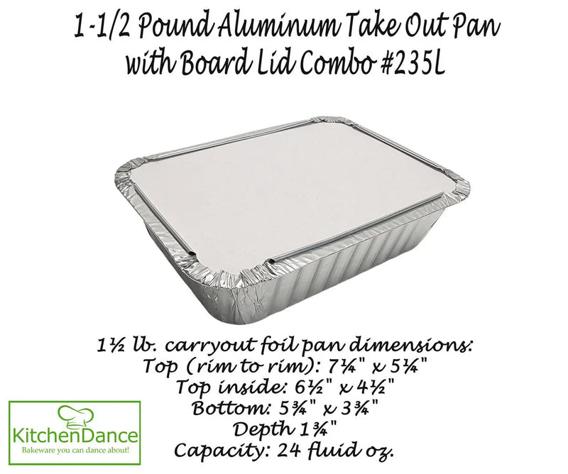 1½ lb. Foil Carryout Pan with Board Lid  #235L Western Plastics