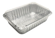 1½ lb. Aluminum Foil Carryout Pan with Plastic Lid Combo  #235P Western Plastics