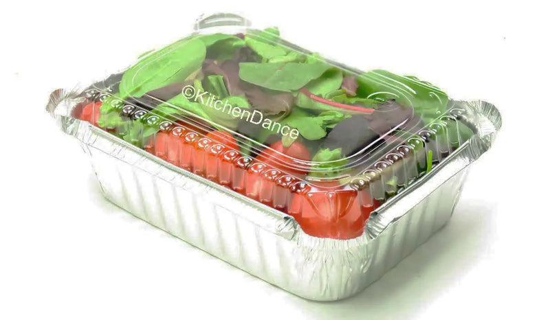 1½ lb. Aluminum Foil Carryout Pan with Plastic Lid Combo  #235P Western Plastics