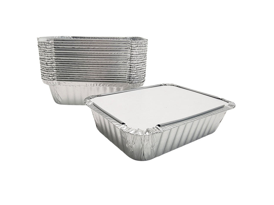 Bandeja para llevar de aluminio de 1½ lb con tapa de cartón n.° 235 L