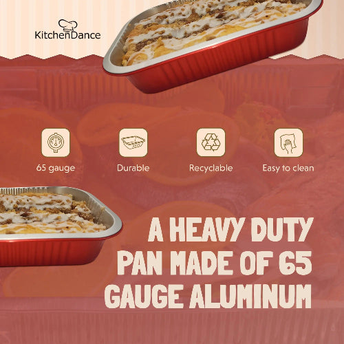 11" X 7"  Colored Heavy Aluminum Entrée Pan with Plastic Lid #A71P KitchenDance