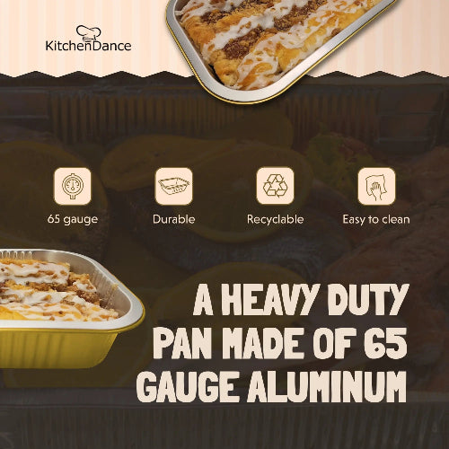 11" X 7"  Colored Heavy Aluminum Entrée Pan with Plastic Lid #A71P KitchenDance