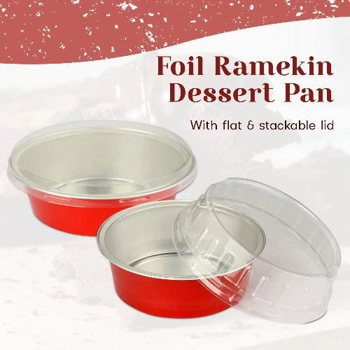 5 oz. Colored Foil Ramekins  with Plastic Lid    #A41P KitchenDance
