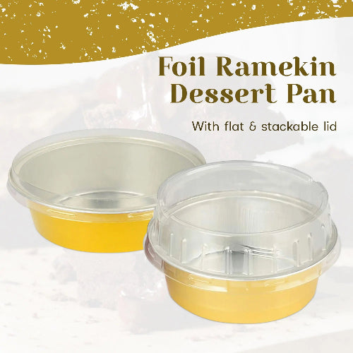 5 oz. Colored Foil Ramekins  with Plastic Lid    #A41P KitchenDance
