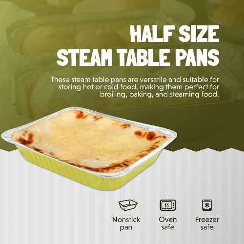 Colored Disposable Half Size Steam Table Pan -Medium  #53900 KitchenDance