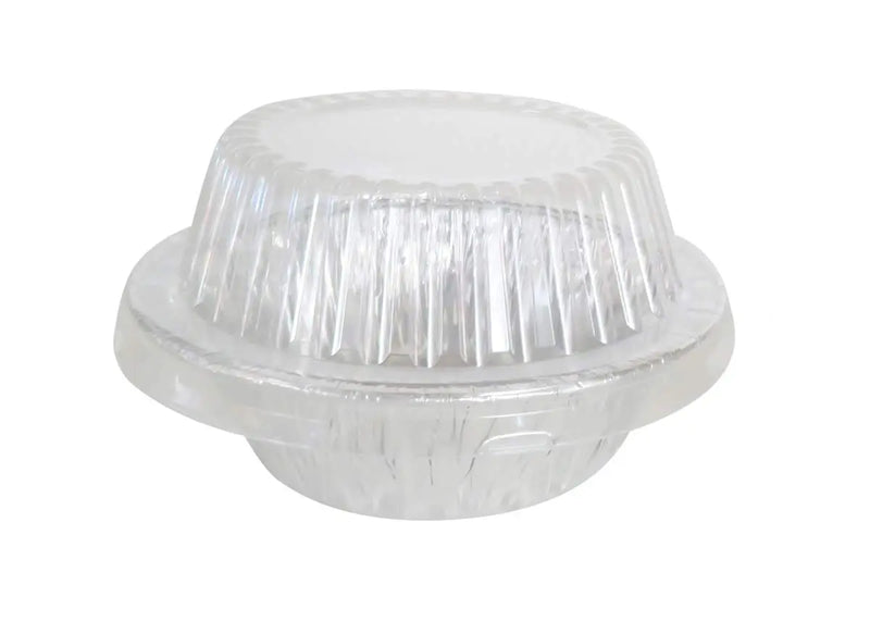 5¾" Disposable Aluminum Foil Pot Pie Pan with Lid  Extra Deep  #2400P Durable Packaging