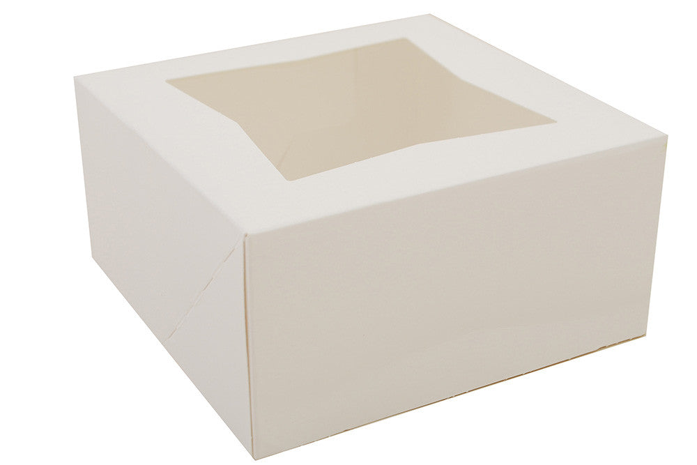 Caja para panadería con ventana de 6 x 6 x 3" de Southern Champion, color blanco, n.º 24023