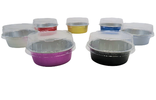 5 oz. Colored Foil Ramekins  with Plastic Lid    #A41P KitchenDance