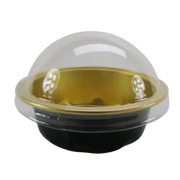 2 oz. Disposable Colored Foil Cup with Plastic Lid  #A3P KitchenDance