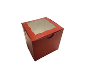 4" x 4" x 4" Colored Lock & Tab Box with Window - Pack of 10  #444W BRP Box shop