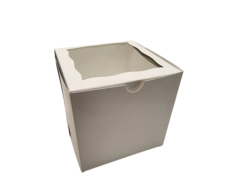 4" x 4" x 4" Colored Lock & Tab Box with Window - Pack of 10  #444W BRP Box shop