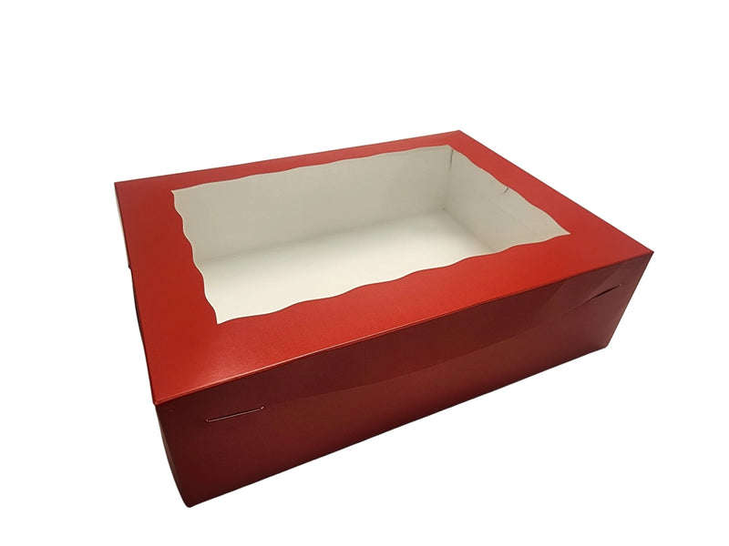 14 x 10 x 4" Colored Lock Tab Bakery Box - Pack of 10  #14104W BRP Box shop