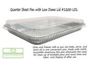 Disposable  Aluminum Foil 1/4  Sheet Cake Pan with Plastic Lid  #1200P D&W Fine Pack