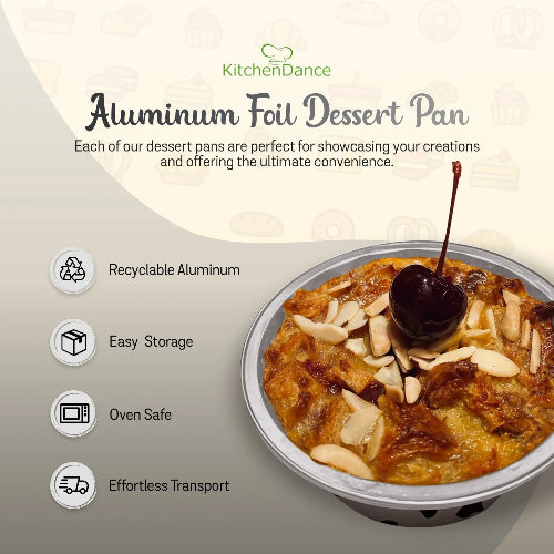 8 oz. Smooth wall Disposable Round Foil Pan  #A42NL KitchenDance