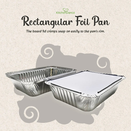 2¼ lb. Disposable Heavy Foil Carryout Pan with Board Lid   #6421L KitchenDance
