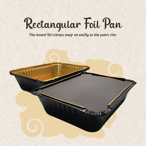 2¼ lb. Disposable Heavy Foil Carryout Pan with Board Lid   #6421L KitchenDance