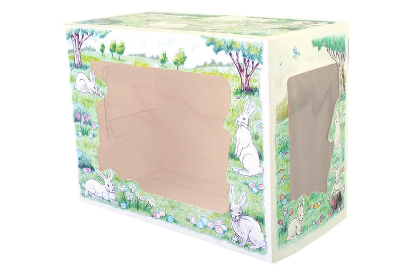 Southern Champion 7 x 10  x 5" Semi Automatic Easter Bunny Window Bakery Boxes - #2491 Southern Champion