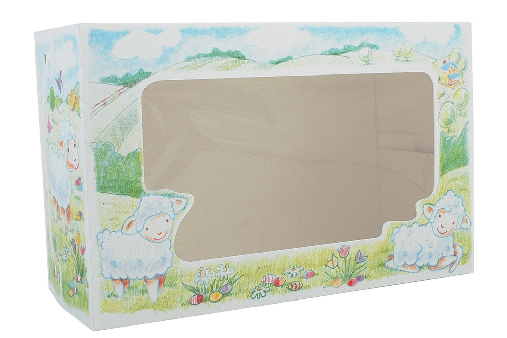 Cajas para panadería semiautomáticas con ventana en forma de cordero de Pascua de 8 x 12 x 5 in de Southern Champion - N.° 2493