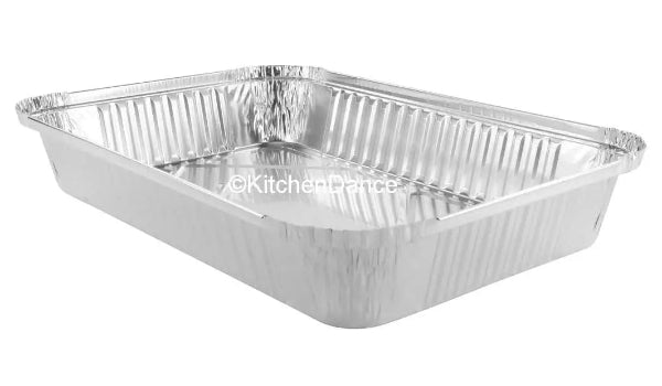 Disposable Colored Aluminum Foil 4½  Lb. Carryout Pan with Board Lid #52180L KitchenDance