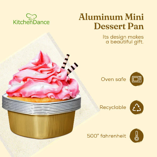 Disposable Mini Heart Shaped Foil Pan with Plastic Lid   #3055P KitchenDance