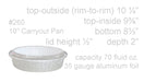 disposable aluminum foil 10" round baking pan, carryout pan, takeout pan, food container with plastic lid