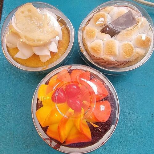 Plastic lid for 4 oz. Colored Foil Ramekins / Baking Cups   #PL-A50 KitchenDance