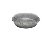 8" Round Carryout Disposable Foil Container with Dome Lid    #280P Western Plastics