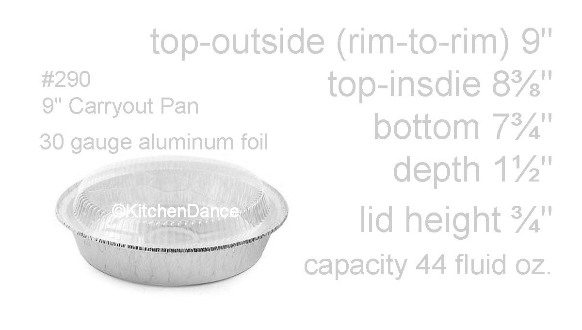 disposable aluminum foil 9" carryout/takeout pans, baking pans, food containers