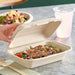Dart ProPlanet 9" x 6" Compostable Fiber Take-Out Container - #HC206FBR1 Dart Container