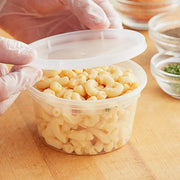 Tripack Deli Pro 12 oz. Round Microwavable Food Storage Deli Container With Lid Combo Pack - #TD40012 - Pack of 48 Tripack Deli Pro