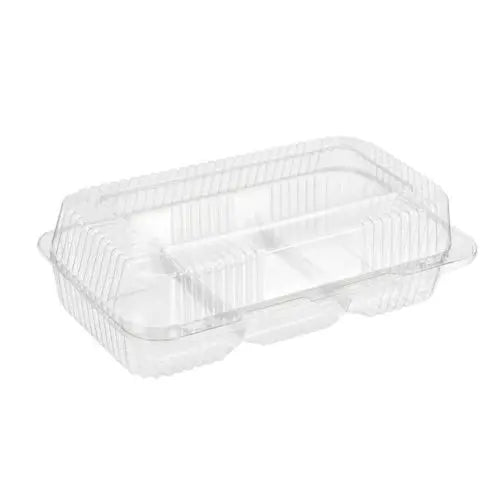 3-Compartment Clear Plastic Clear Donut Clamshell Container SLP041