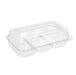 3-Compartment Clear Plastic Clear Donut Clamshell Container SLP041