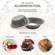 3" Disposable Small Aluminum Foil Tart Pan   #301 SAFCA -- Superior Aluminum Foil of California