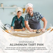 3" Disposable Small Aluminum Foil Tart Pan   #301 SAFCA -- Superior Aluminum Foil of California