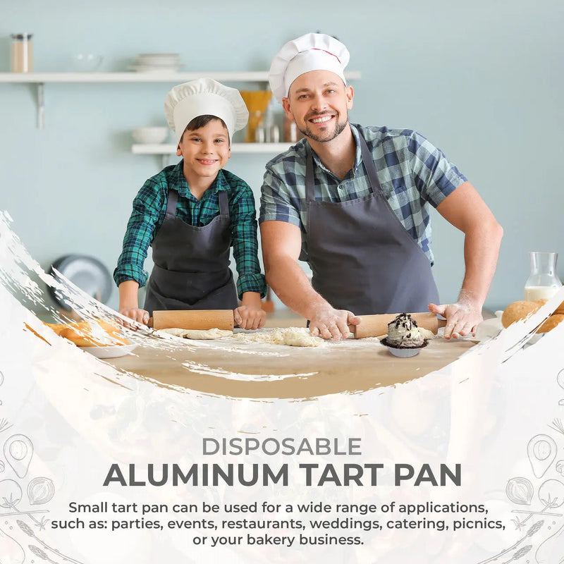 3" Disposable Small Aluminum Foil Tart Pan   #301 SAFCA -- Superior Aluminum Foil of California