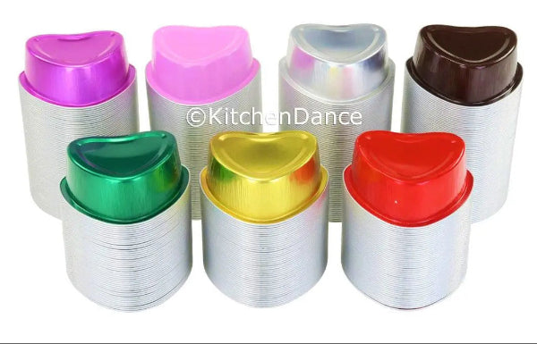 Disposable Mini Heart Shaped Foil Pan   #3055NL KitchenDance