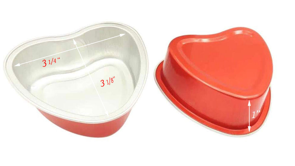 Mini molde de aluminio desechable con forma de corazón n.° 3055NL