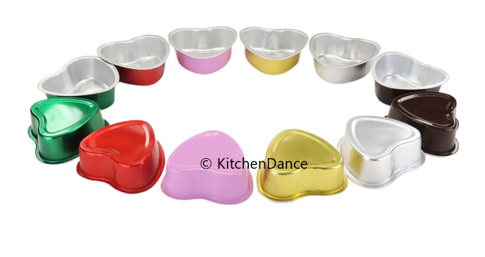 Disposable Mini Heart Shaped Foil Pan   #3055NL