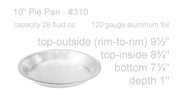 disposable aluminum foil 10" heavy-duty heavy weith heavy foil pie pan, baking pans