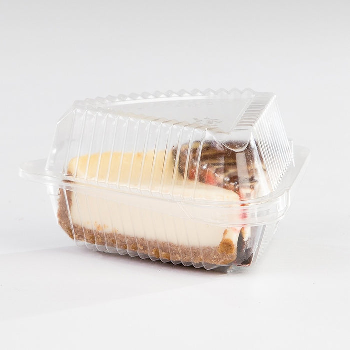 Standard Plastic Hinged Pie Slice Container  #CPC-9019