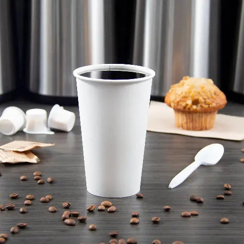 Dart Solo White 16 oz. SSP Paper Hot Cup - Sleeve of 50 - #316W-2050 Dart Container