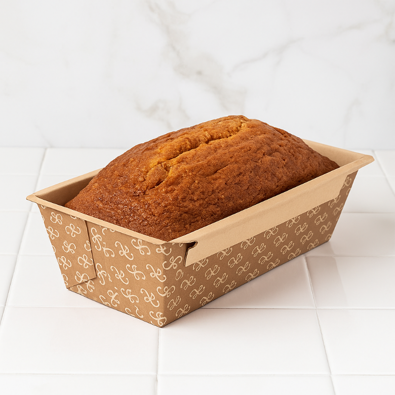 1 lb. Bakeable Kraft Paper Loaf Pan - #31905
