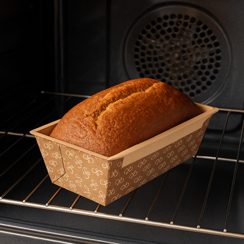 1 lb. Bakeable Kraft Paper Loaf Pan - #31905