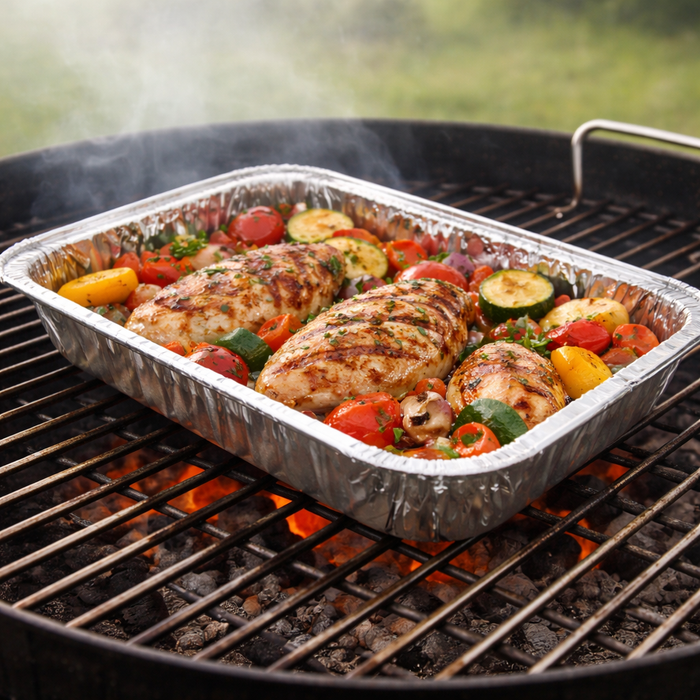 Bandeja pequeña para asar hecha de papel de aluminio n.° 3200